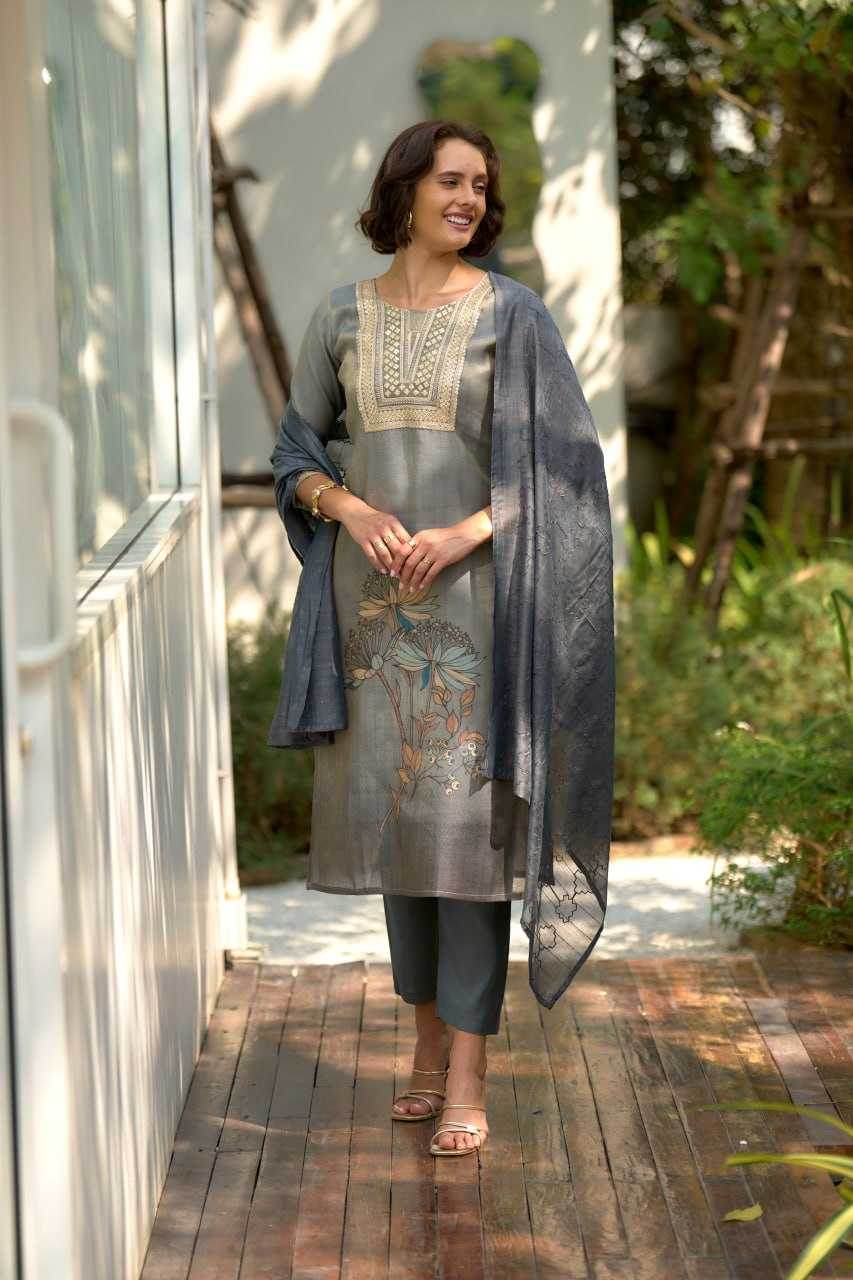 Tissue Embroidered Kurtis - MYLUXURY LANE ENTERPRISE